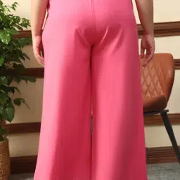 Oxolloxo Pink Relaxed Fit Solid Pants image 2