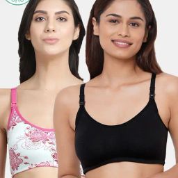 Inner Sense Multicolored Non Wired Non Padded Nursing Bra (Pack Of 2)-picture-9
