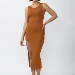 Forever 21 Brown Stripe Midi Dress-picture-47