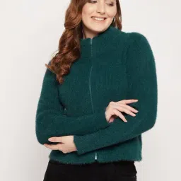 MADAME Teal Regular Fit Sweater-picture-28
