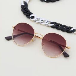 Ted Smith FAIRPLAY_C2 Brown Gradient Round Sunglasses-picture-44
