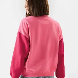 The Souled Store Pink Cotton Printed Sweatshirt image 2