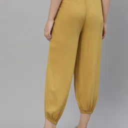 KASSUALLY Mustard Regular Fit Mid Rise Joggers image 2