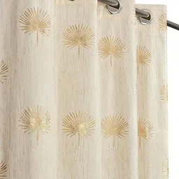 GEET CREATIONS Cream-Coloured Floral Window Curtain image 4