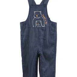 Beebay Kids Blue Cotton Patch Work Dungaree image 1