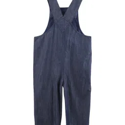 Beebay Kids Blue Cotton Patch Work Dungaree image 2