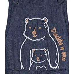 Beebay Kids Blue Cotton Patch Work Dungaree image 3