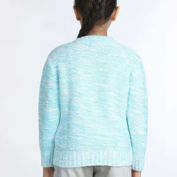 Wingsfield Girls Blue Embroidery Full Sleeves Sweaters & Cardigans image 2