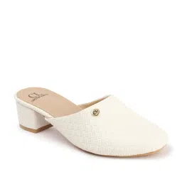 Carlton London Women's White Mule Shoes image 2
