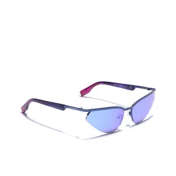 Karl Lagerfeld Unisex Mirrored Oval Sunglasses with UV Protected Lens KL352S-image-75
