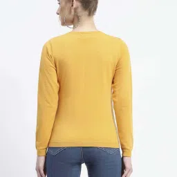 MADAME Mustard Plain Cardigan image 2