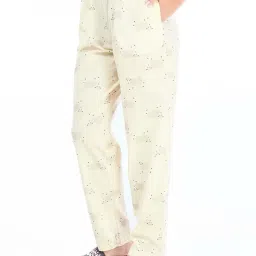 Bewakoof Cream Printed Pyjamas image 2