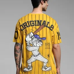 Jack & Jones Yellow Cotton Oversized Print T-Shirt image 2