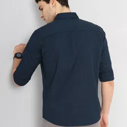 celio celio* Dark Navy Regular Fit Cotton Shirt image 2