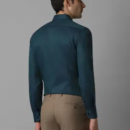 Louis Philippe Green Slim Fit Texture Shirt image 2