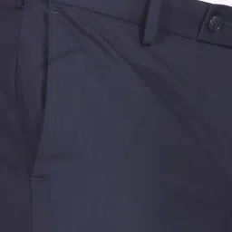 Arrow Blue Regular Fit Flat Front Trousers image 4