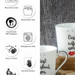 Goodhomes Multicolor Bone China Coffee Mug - Set of 2 (270ml) image 5