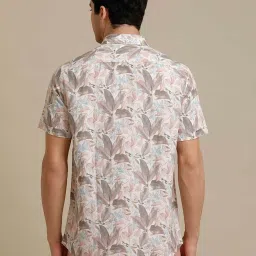 Linen Club Multicolor Regular Fit Printed Linen Shirt image 2