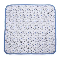MiArcus Blue & White Cotton 280 GSM Blanket (0-12 Month) - Set of 1 image 5
