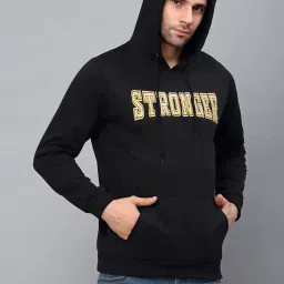 Rigo Black Full Sleeves Hooded Sweatshirt image 3