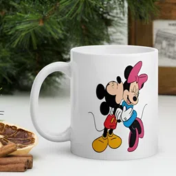 Mr UVD White & Black Cartoon Characters Printed Ceramic Matte Mug 350 ml image 2