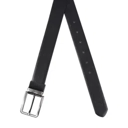 Carlton London Black Leather Reversible Formal Belt for Men image 2