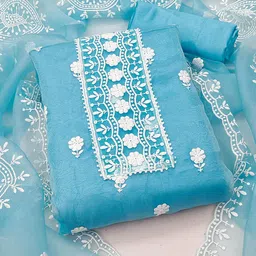 Maroosh Embroidered Organza Unstitched Dress Material-picture-31