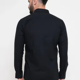 Duke Black Slim fit Solid Shirt image 2