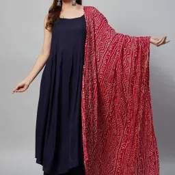 Inweave Maroon Bandhani Print Dupatta image 1