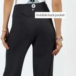 BlissClub Black Plain Mid Rise Pants image 2