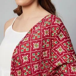 Inweave Maroon Printed Dupatta image 5