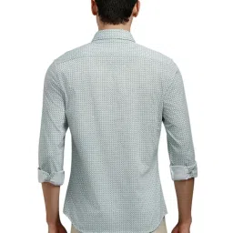 Louis Philippe Green Cotton Regular Fit Printed Shirt image 2