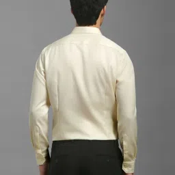 Louis Philippe Beige Cotton Slim Fit Shirt image 2