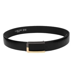 Carlton London Black Leather Formal Belt for Men image 2