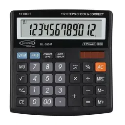 Bambalio 12 Digit Large LCD Display Black Electronic Calculator, BL-555M-image-42