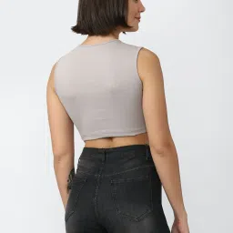 Forever 21 Grey Graphic Print Tank Top image 2