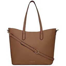 Accessorize London Brown Solid Medium Tote Handbag image 1