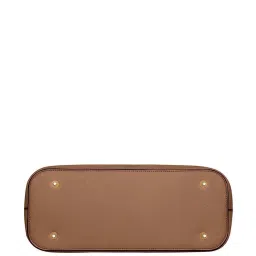 Accessorize London Brown Solid Medium Tote Handbag image 5