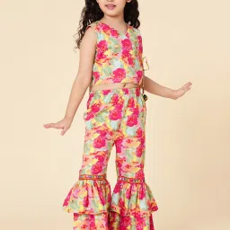 A.T.U.N. Kids Multicolor Cotton Printed Top Set image 4