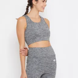 Clovia Grey Non Wired Padded Sports Bra image 3