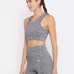 Clovia Grey Non Wired Padded Sports Bra image 4