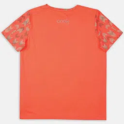 Puma Kids VK AOP B Orange & Peach Printed T-Shirt image 2