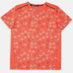 Puma Kids VK AOP B Orange & Peach Printed T-Shirt image 1