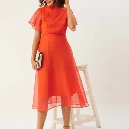 Anvi Be Yourself Orange A-Line Dress image 5