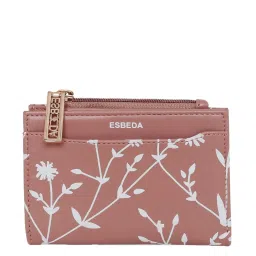 Esbeda Peach Floral Bi-Fold Wallet for Women image 1