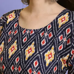 Ethnic basket Women Multicoloured Poly Crepe Kurta Sets image 5