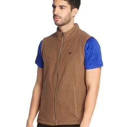 Wildcraft Dark Brown Mock Collar Sweatshirt image 3