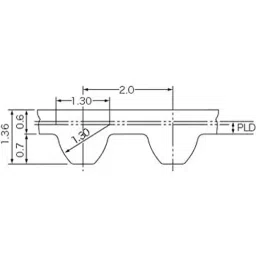 Mitsuboshi Chloroprene Rubber Super Torque Timing Belt S2M Type (Length 1524 mm, Teeth 762), 100S2M1524G-picture-41