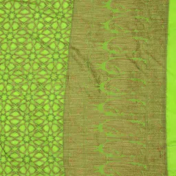 Mimosa Green Woven Patola Saree With Blouse image 5