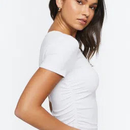 Forever 21 White Regular Fit Top image 3